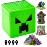 Magnētiskais konstruktors Minecraft stilā – 200 detaļas zaļā kastē - Image 2
