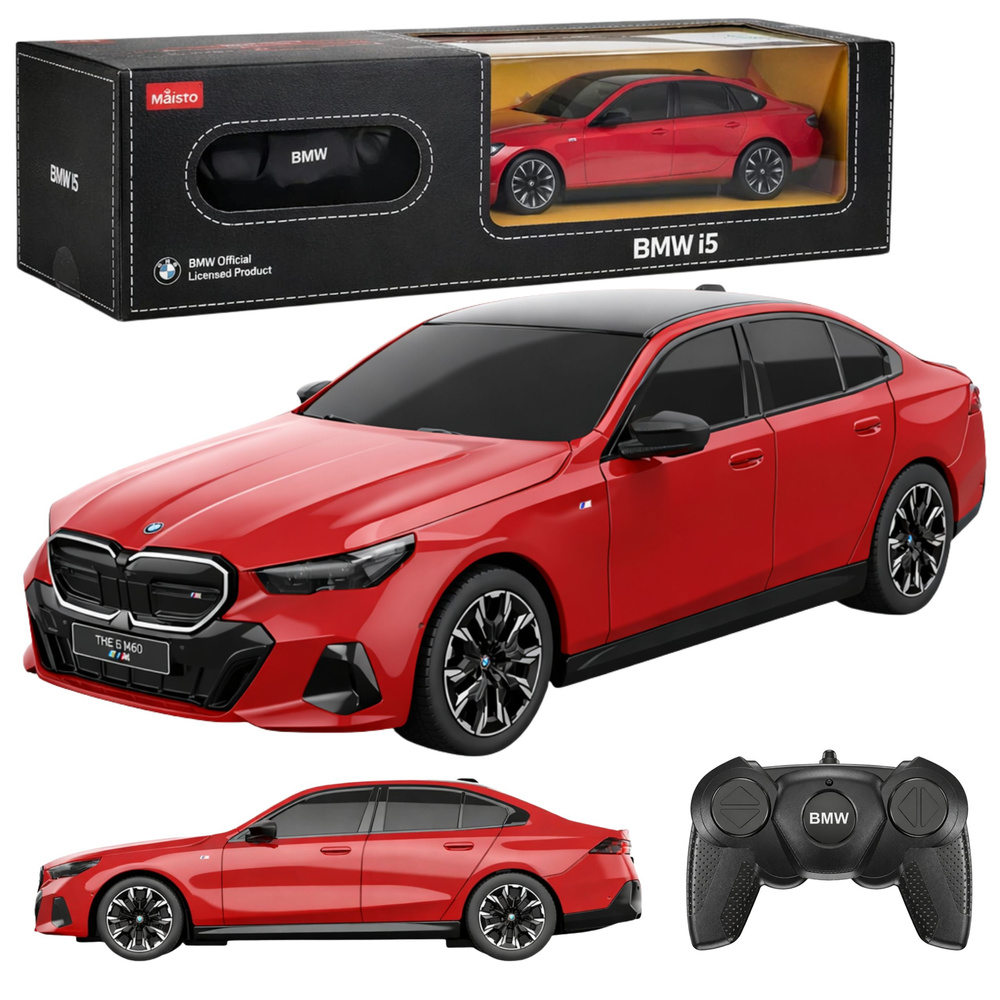 eng_pl_BMW-i5-Remote-Control-Car-RC-Red-Rastar-1-24-29457_1 BMW i5 RC auto 1:24 Rastar sarkanā krāsā - Image 1
