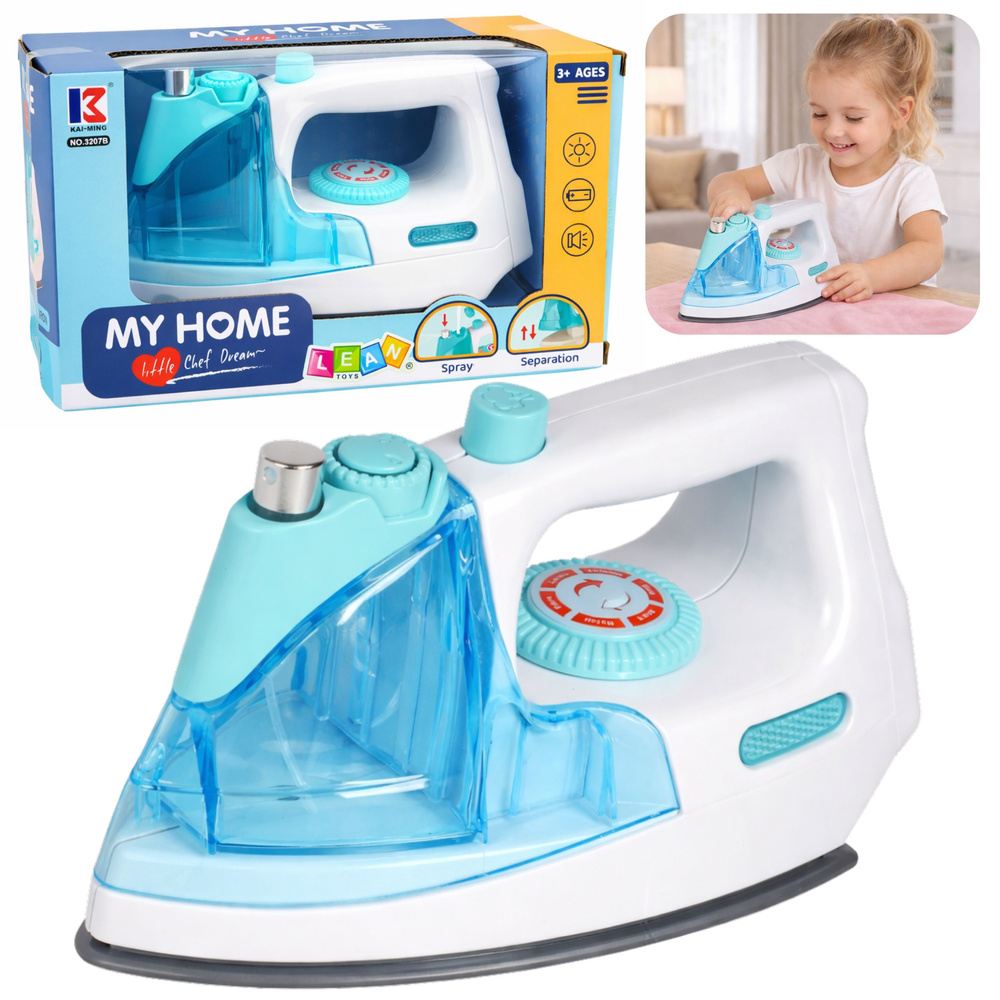 eng_pl_Childrens-Iron-Water-Spray-Light-Sound-Blue-30899_1 Bērnu gludeklis ar ūdens smidzināšanu, gaismu un skaņu - Image 1