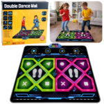 Dubultais LED deju paklājs bērniem 105 x 90 cm