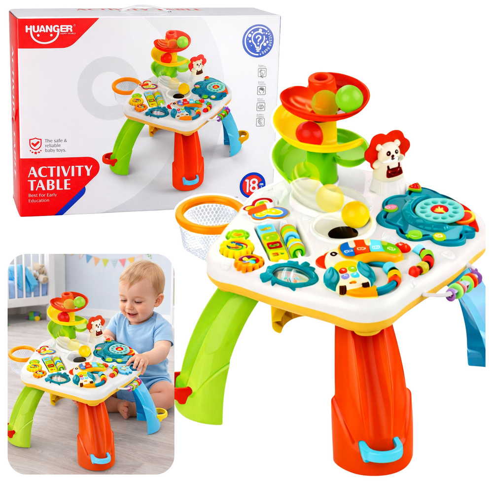 eng_pl_Educational-Table-Interactive-Piano-Slide-For-Balls-Moving-El-30888_1 Interaktīvais attīstošais galdiņš bērniem ar bumbiņu trasi - Image 1