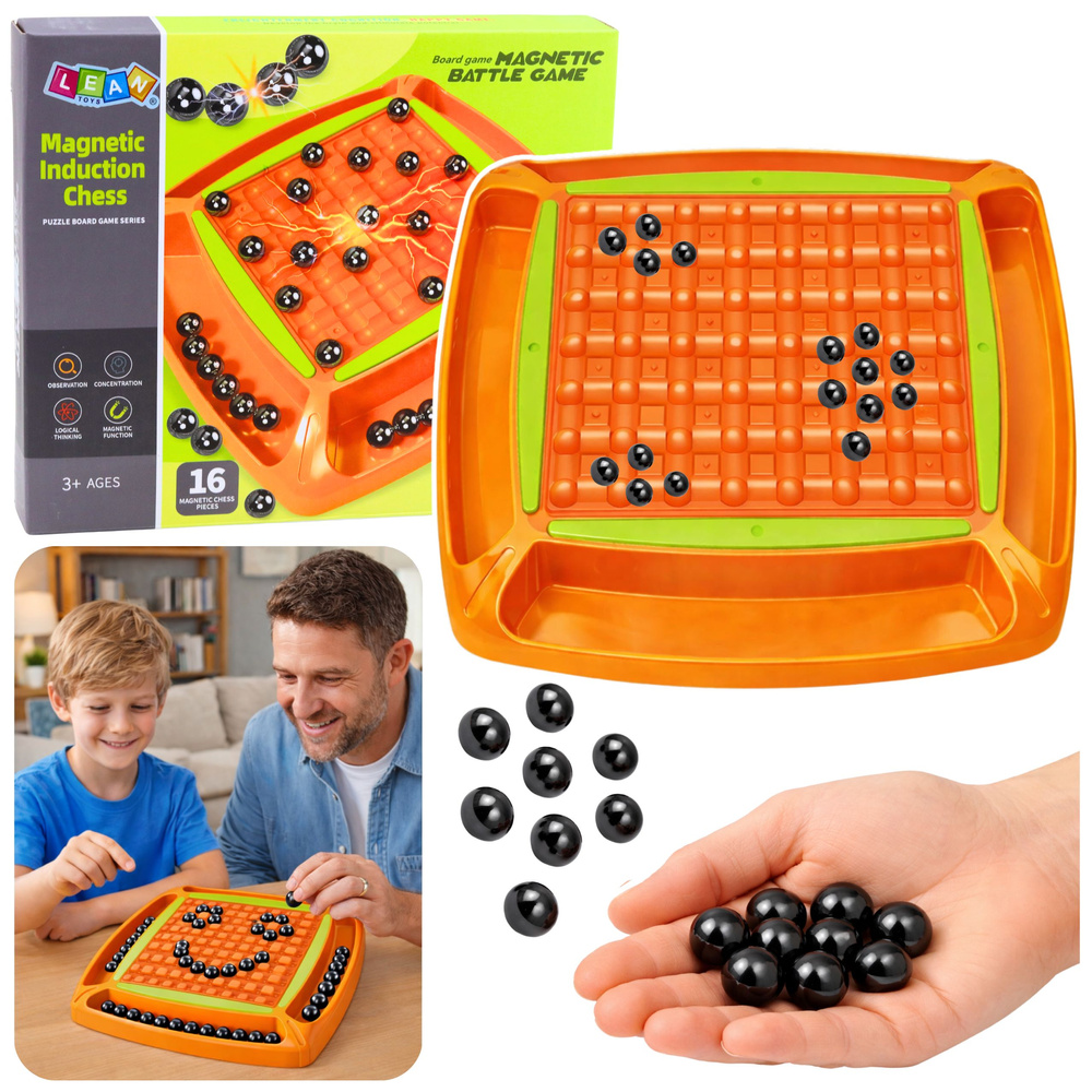 eng_pl_Family-Strategy-Game-Magnetic-Stones-16-piece-board-30616_1 Magnētiskā stratēģijas spēle ar bumbiņām - Image 1