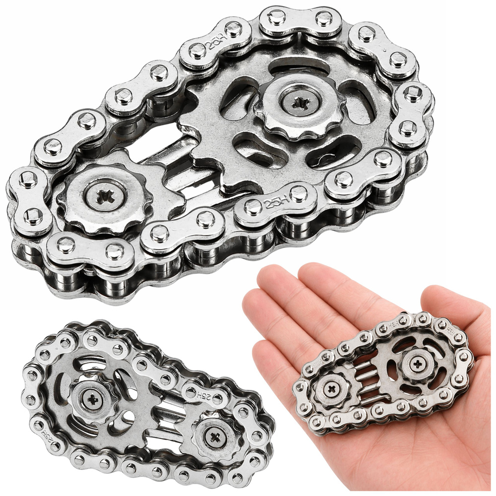 eng_pl_Fidget-Spinner-Chain-Gear-Anti-Stress-Stainless-Steel-Silver-30714_1 Metāla Fidget Spinner ķēdīte sudraba krāsā - Image 1