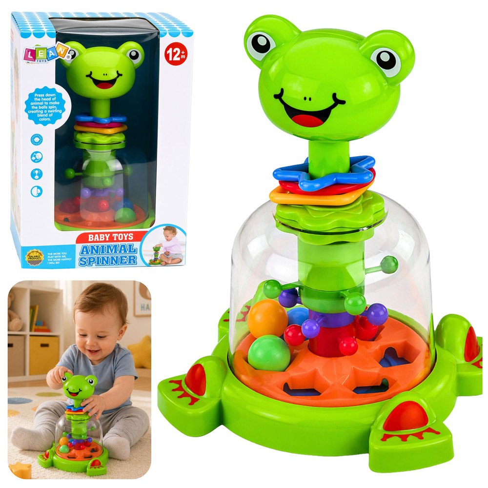 eng_pl_Interactive-Frog-Spinner-with-Spinning-Balls-for-Babies-30826_1 Interaktīvais vilciņš ar bumbiņām - Image 1