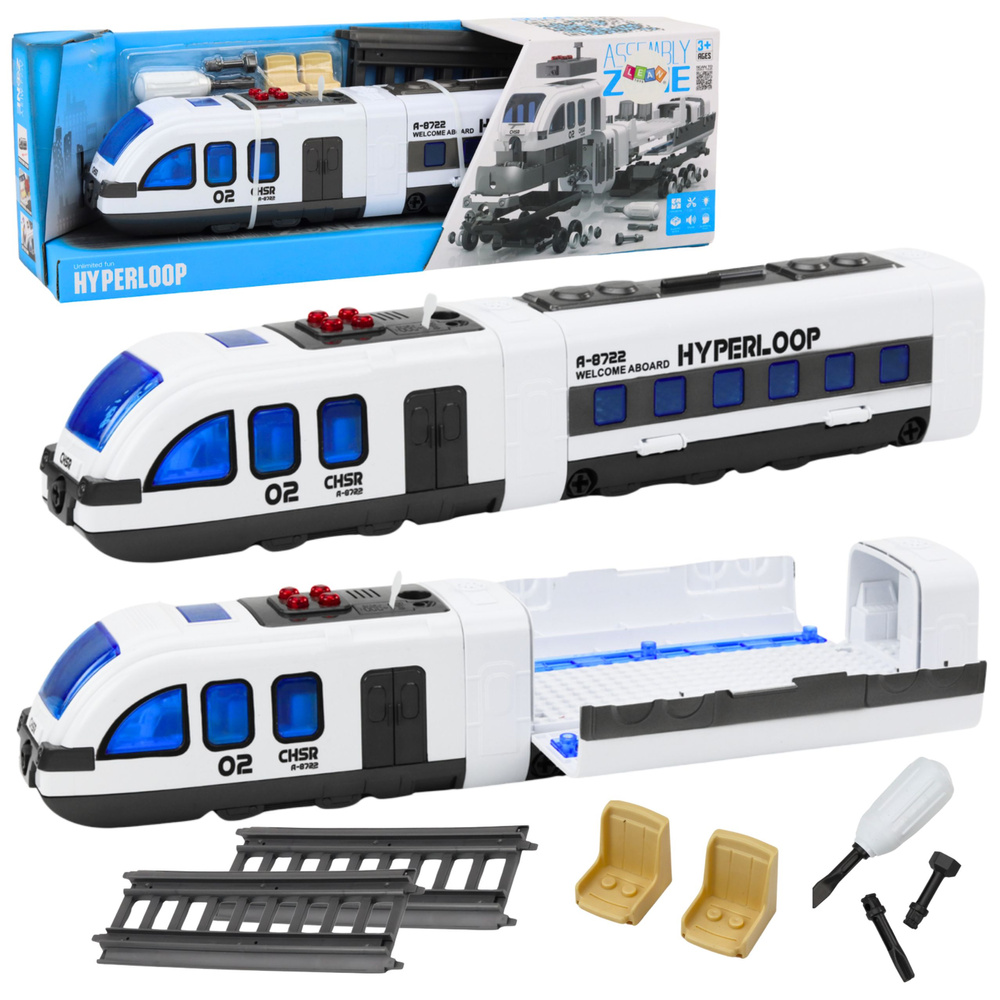 eng_pl_Passenger-Train-Turning-Tracks-DIY-DIY-Sounds-Lights-18658_1 Pasažieru vilciens ar izjaucamām detaļām, skaņām un gaismām - Image 1