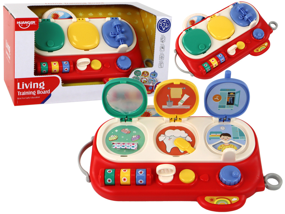 eng_pl_Red-Sensory-Educational-Board-for-Children-16320_1 Sensorā attīstošā izglītojošā tāfele bērniem – sarkana - Image 1