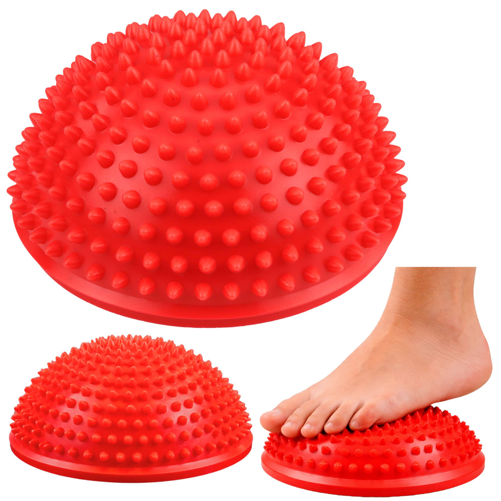 eng_pl_Sensory-Hemisphere-for-Massage-and-Balance-Exercises-Red-16-cm-30678_1 Sensorā balansa puslode pēdu masāžai 16 cm - Image 1
