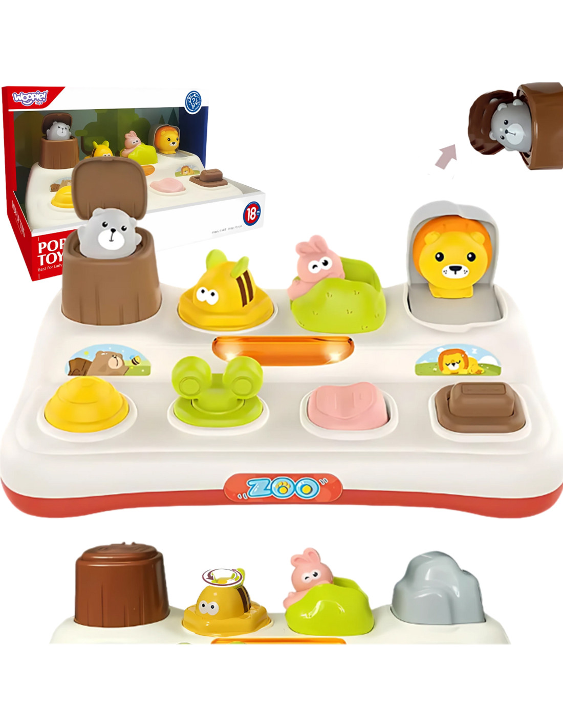 woopie-baby-educational-toy-pop-up-zoo-animals Attīstošā rotaļlieta “Izlecošie zoo dzīvnieki” - Image 1