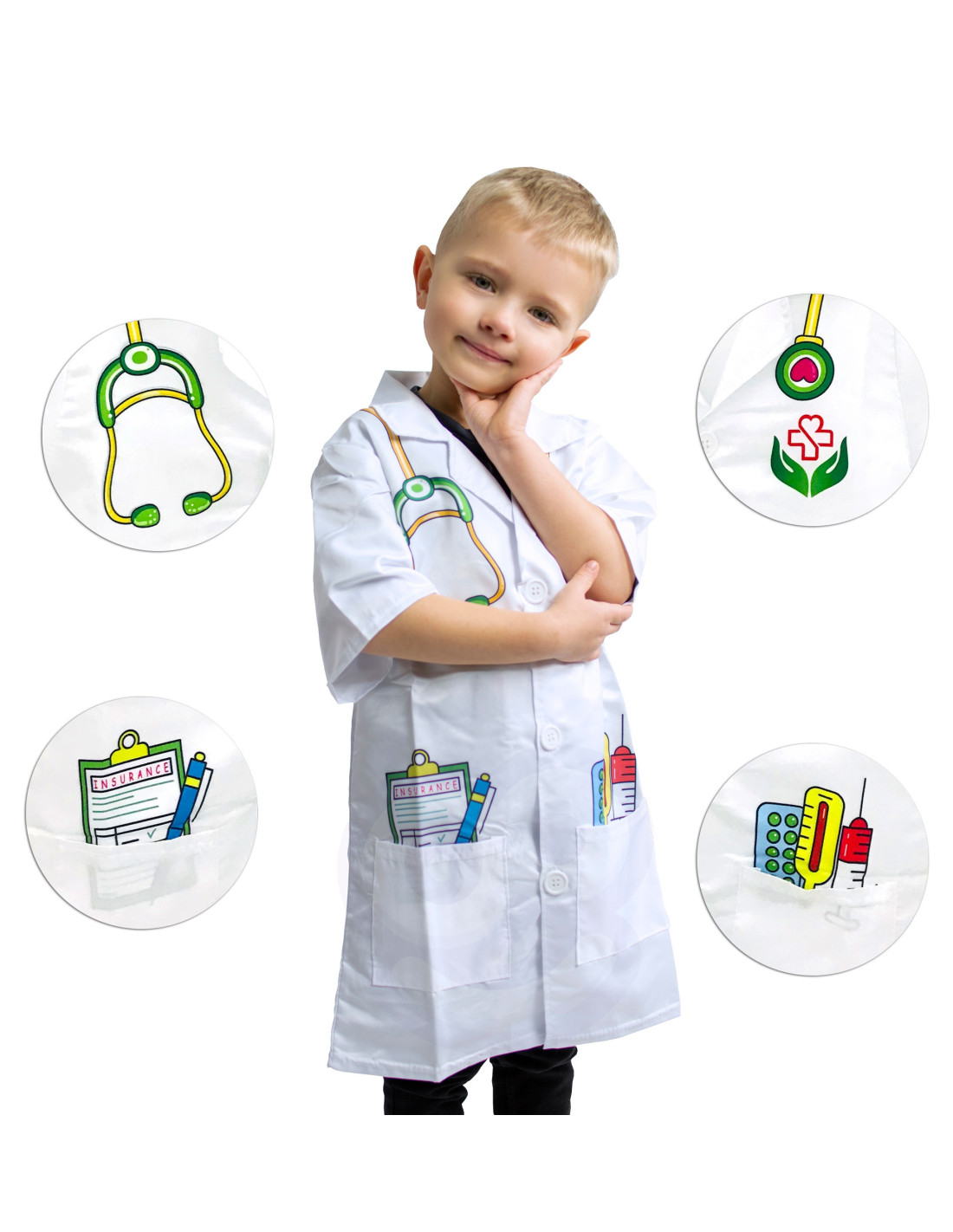 woopie-doctor-s-apron-costume-for-children-up-to-approx-120-cm Ārsta kostīms bērniem ar priekšautu līdz 120 cm - Image 1