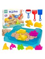 Kinētisko smilšu komplekts 0.5 kg ar formiņām un spēļu galdiņu
