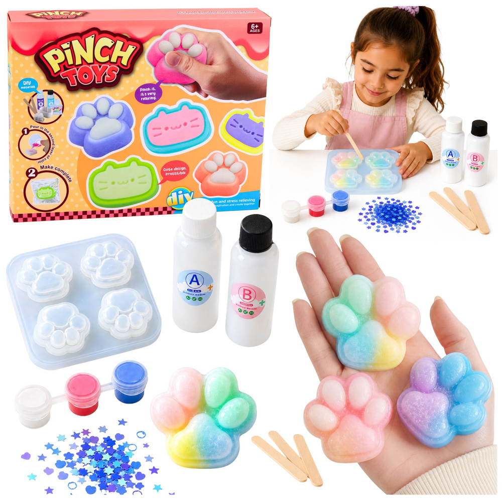 eng_pl_DIY-Creative-Kit-for-Creating-Squishies-Squishies-Cat-Paw-44-pcs-28670_1 DIY Antistresa Kaķa Ķepiņas Squishy Komplekts – 44 Detaļas - Image 1