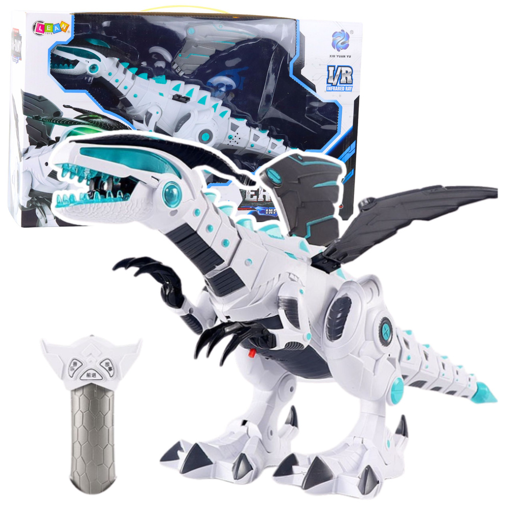 eng_pl_RC-Remote-Controlled-Dinosaur-Robot-with-Wings-Lights-and-Sounds-White-23279_1 RC Dinozaurs robots ar tālvadības pulti un gaismas efektiem - Image 1