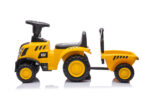 Bērnu traktors ar piekabi CAT 658C dzeltens - Image 2