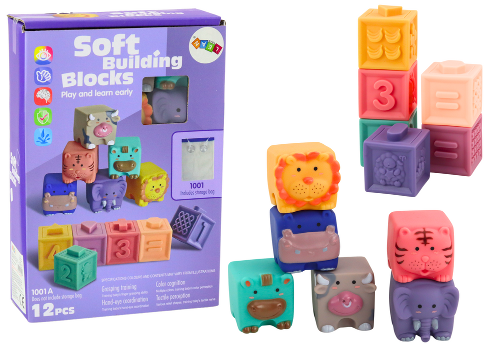 eng_pl_Soft-Educational-Blocks-Animals-Numbers-Letters-Colorful-12-Pcs-20459_3 Mīkstie attīstošie klucīši ar dzīvniekiem, burtiem un cipariem – 12 gab. - Image 1