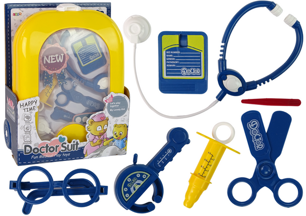 eng_pm_Doctor-Kit-in-Backpack-Doctor-Stethoscope-Scissors-Yellow-10822_2 Ārsta komplekts mugursomā – dzeltens - Image 1