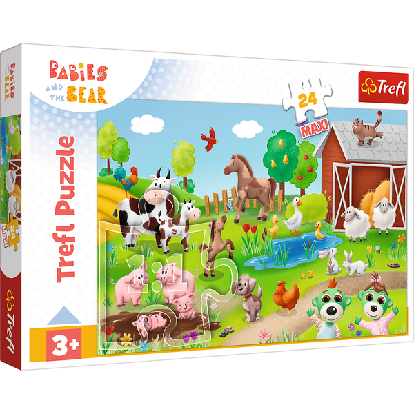 eng_pm_Puzzle-24-Maxi-Little-Ones-and-Animals-Trefl-14372-26399_1 Puzle 24 Maxi – Mazuļi un Dzīvnieki - Image 1