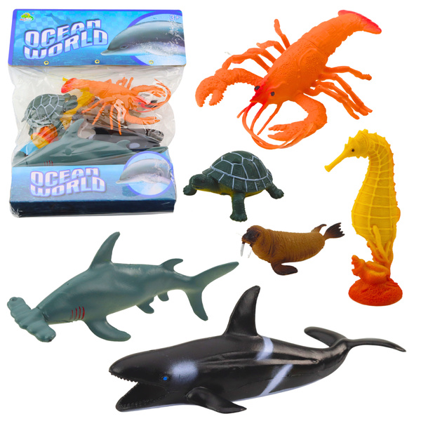 eng_pm_Set-of-Sea-Animals-Figurines-Shark-Hammerhead-Killer-Whale-Horse-Lobster-Turtle-6pcs-25253_1 Jūras dzīvnieku figūriņu komplekts – 6 gab. - Image 1