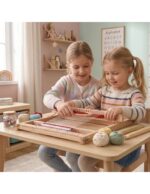 Koka aušanas stelles bērniem – Montessori radošais aušanas komplekts - Image 2