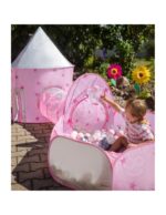 3-in-1 bērnu telts Princeses pils XXL ar tuneli un sauso baseinu - Image 2