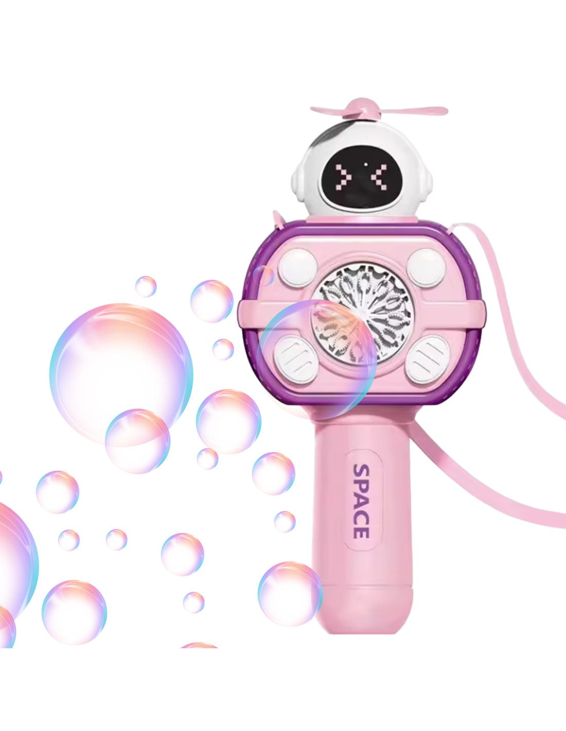 woopie-astronaut-bubble-machine-pink Astronauta Burbuļu Mašīna Rozā - Image 1