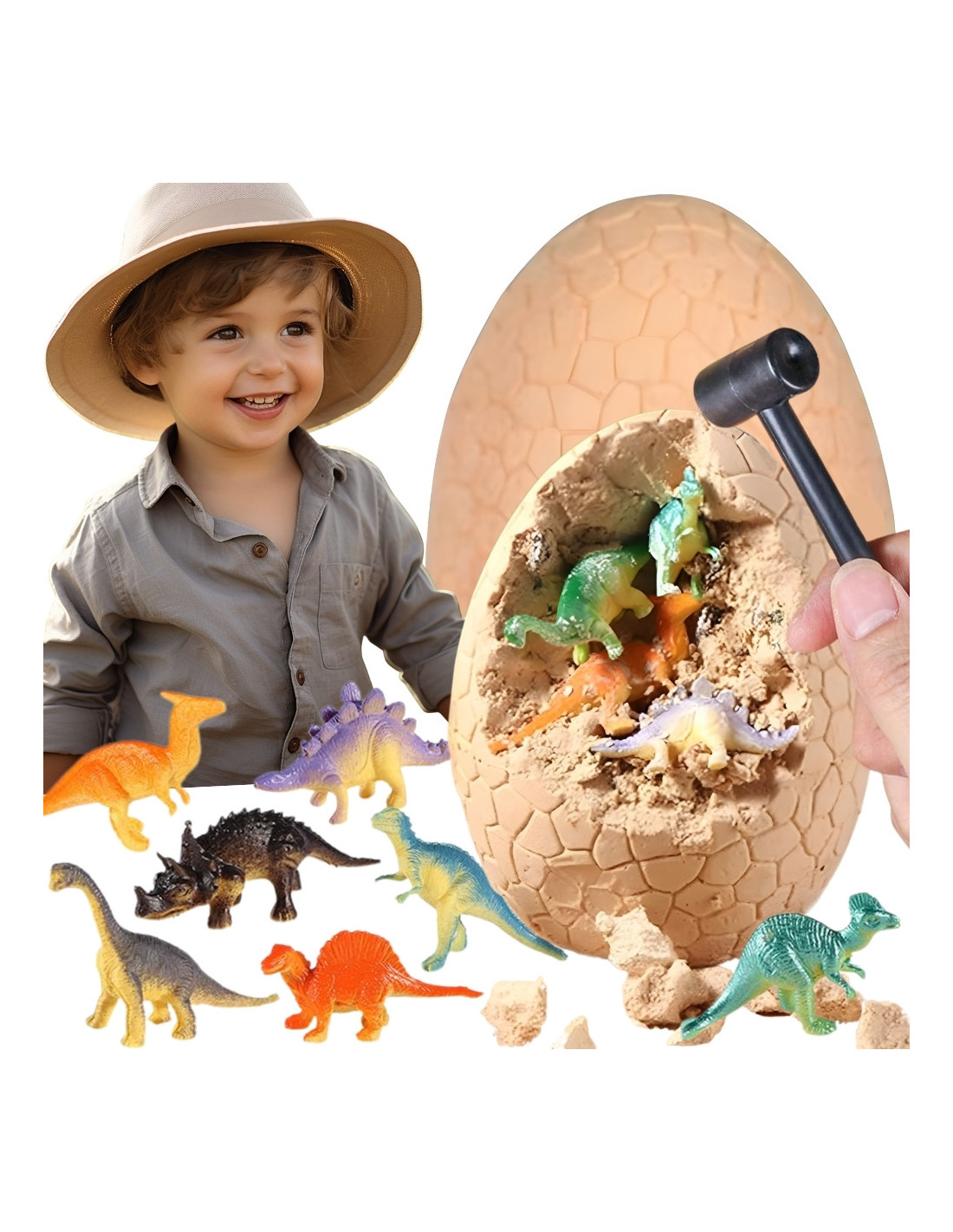 woopie-dinosaur-egg-dig-archaeologist-s-kit-to-excavate-12-dinosaurs Dinozauru Olas Izrakumu Komplekts – Atrodi 12 Dinozaurus - Image 1