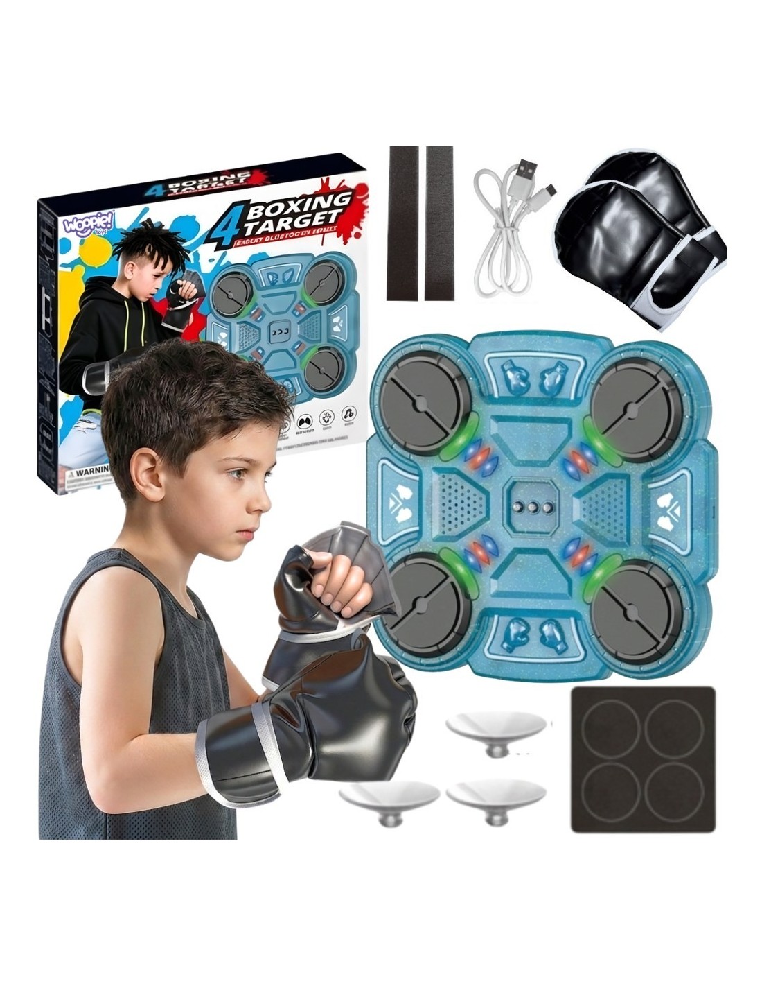 woopie-intelligent-musical-boxing-shield-blue-11-pcs Gudrais Muzikālais Boksa Vairogs ar Bluetooth BLUE - Image 1