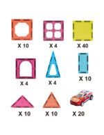 Magnētiskie būvēšanas klucīši – autostāvvieta 112 gab - Image 3