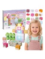 Magnētiskie Klucīši Montessori 3D Konstruktors – 48 Detaļas