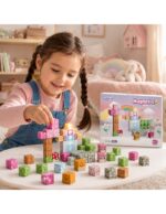 Magnētiskie Klucīši Montessori 3D Konstruktors – 48 Detaļas - Image 2