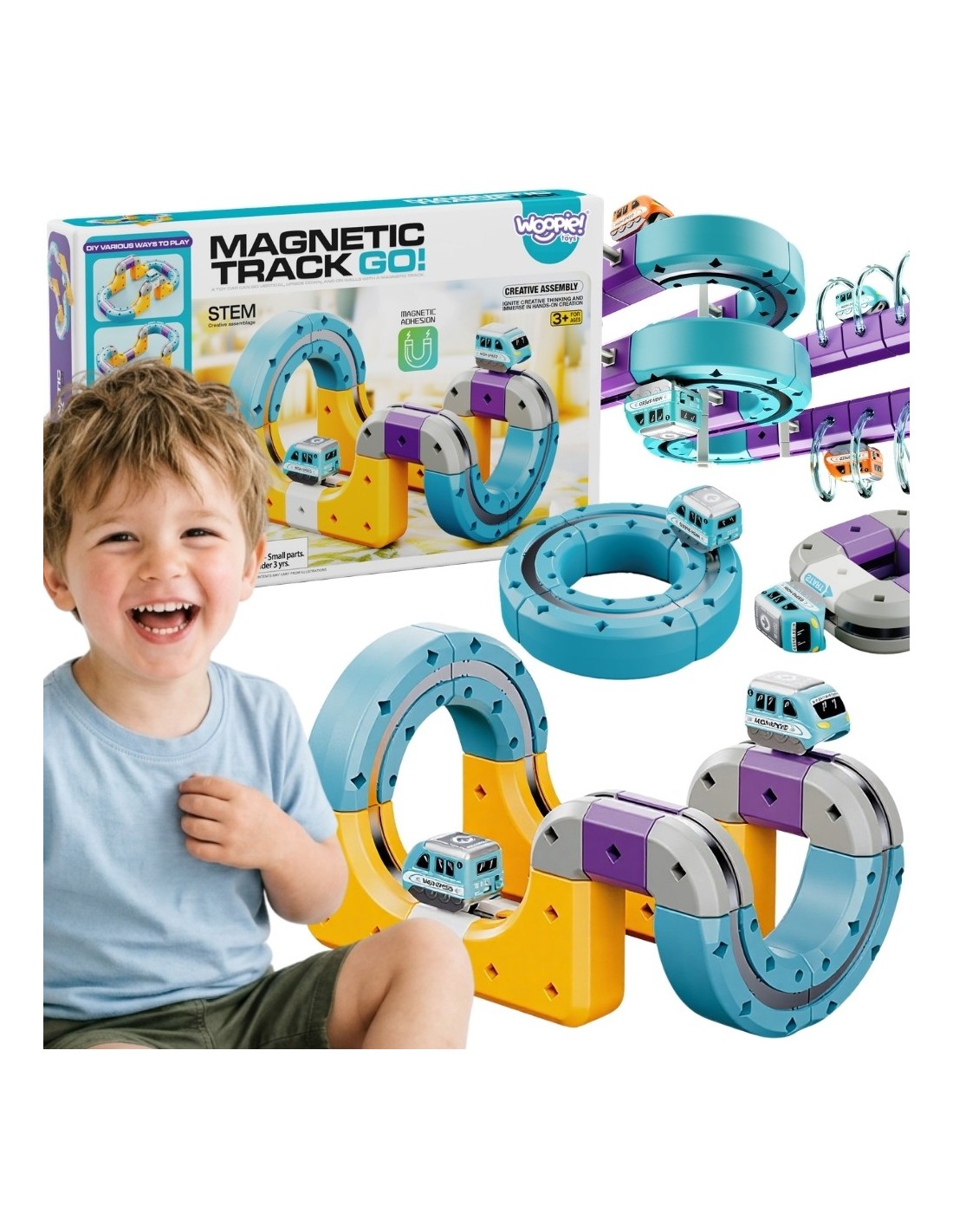 woopie-magnetic-track-construction-set-with-attraction-effect-39-pcs Magnētiskā sacīkšu trase ar antigravitācijas efektu – 39 detaļas - Image 1